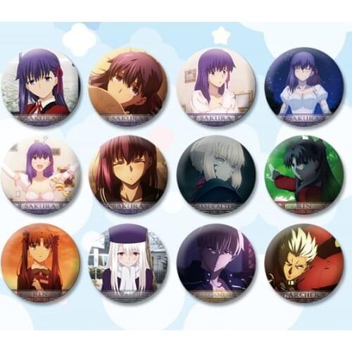 1pc 58mm Brooch Badges Brooch Fate/stay night Heavens Feel Full Number