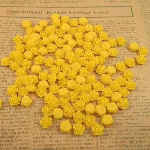 10mm yellow Designs Resin Flower Cabochons Jewelry DIY Accessorie 200PCS/LOT 004004009