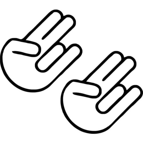 14.5cm*12.7cm Hand Logo Symbol Funny Car Baby Sticker Vinyl Window Accessories Decals S6-3238