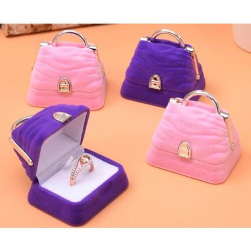 200PCS New Arrival 2 colors handbag Jewelry Boxs handbag box Earrings Necklace Boxes Color Pink purple