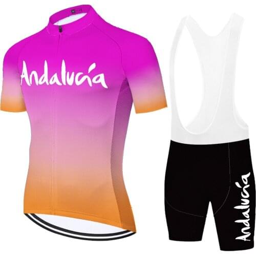 2021 ANDALUCIA maillot ciclismo hombre verano spain traje ciclismo hombre 20D gel summer quick dry uniforme bicicleta