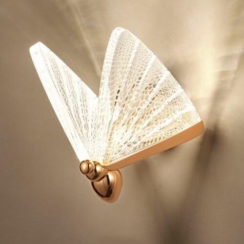 2021 New Butterfly Lamp Nordic Bedside Luxury Staircase Lamp Modern Minimalist Bedroom Lamp Hall Restaurant Art Decoration Lamp