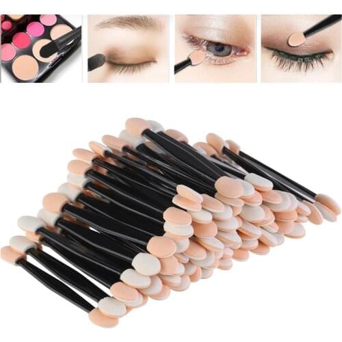 5/30/100 pcs Professional Sponge Stick Eye Shadow Applicator Cosmetic Brushes Double-head Eyeshadow Brush For Women Makeup Tools