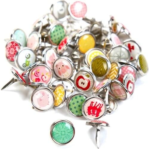 50/100Pcs Metal Crafts Fastener Brads DIY Card Making Children Scrapbooking Embellissement Materials Nail Rivets Decoration Arts