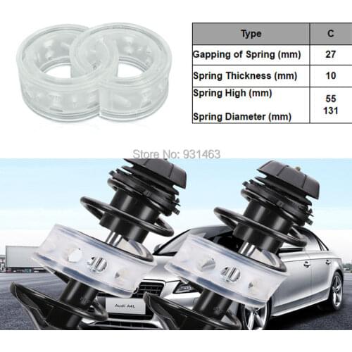 Free shipping High quality 1pair Cars Buffer C Type Universal Car Shock Absorber Spring Bumper Power Auto-buffers