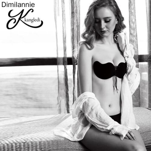 Seamless Self Adhesive Fly Bra Strapless Push Up Bra Wireless Stick On Sexy Lingerie Invisible Silicone Women Bra For Women Girl