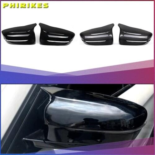 For BMW 5 7 Series G30 G38 G11 G12 Car Rear View Side Wing Mirror Cap black Carbon Fiber pattern car accessories 2017 2018 2016