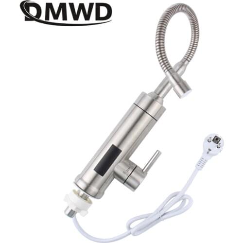 Electric Instant Heating Stainless Steel Faucet LED Display Vientiane hose Tap Tankless Water Heater Tap Fast Heating Dual-use