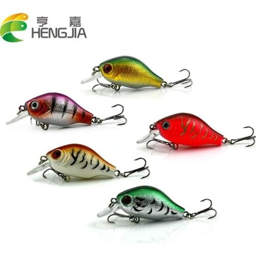 HENGJIA 5pcs plastic hard crankbaits wobblers artificial swimbaits catfish fishing lures baits pesca fishing tackles