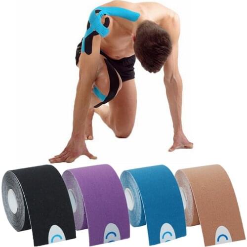 2 Size Kinesiology Tape Athletic Tape Sport Recovery Tape Strapping Gym Fitness Tennis Running Knee Muscle Protector Scissor