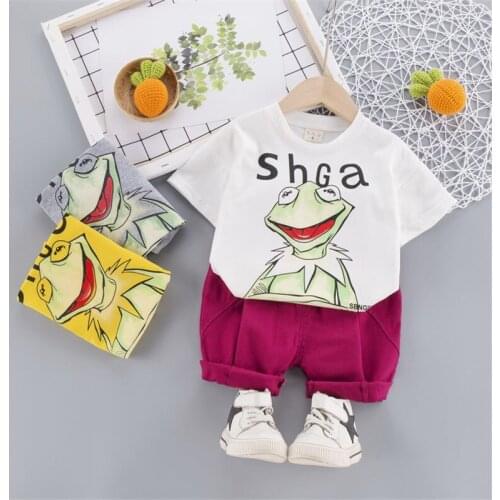 Kids Clothes Suit New Summer Children Boys Girls Cartoon T Shirt Shorts 2Pcs/sets Baby Toddler Casual Clothing Infant Sportswear