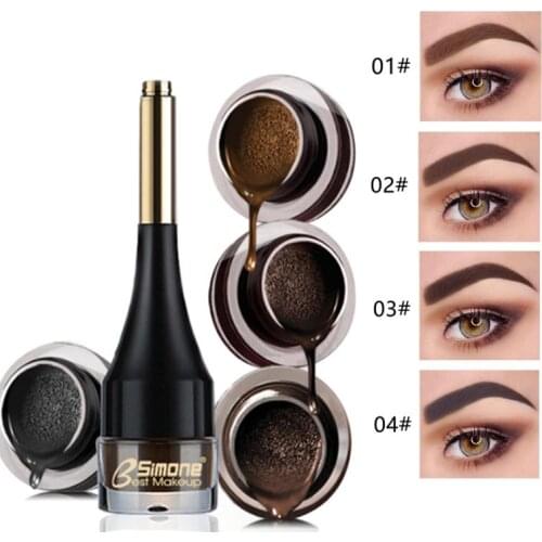BSIMONE 4 Colors Eyebrow Cream Enhancers Lasting Waterproof Dye Eye Brows Gel Brown Tinted With Brush Liquid Eyebrow TSLM1