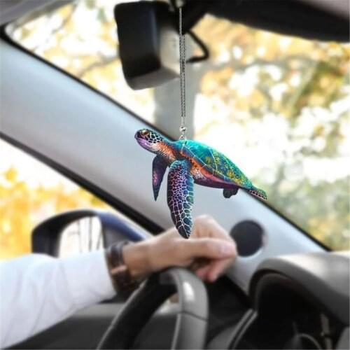 Sea Turtle Wind Spinner Craft Rotating Ocean Wind Chimes Wall Hanging Garden Balcony Yard Cute Car Decor Ornaments Gifts #W5
