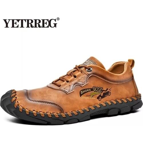 2020 New Summer Mens Casual Shoes Breathable Leather Handmade Loafers Brand Men Shoes Flat Moccasins Men Sneakers Size 38-46