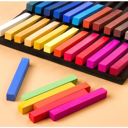 12/24/36/48 Colors Soft Pastel Set Square Pastels Chalks Square Artist Pastel Set Box of 12/24/36/48 Assorted Colors GK99