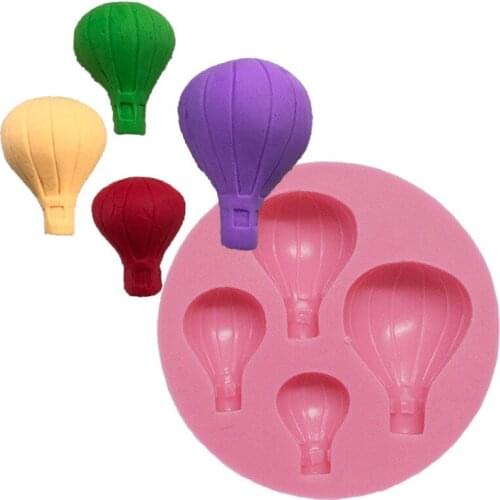 New Arrival Hot Air Balloon Design 3D Silicone Mold Chocolate Fudge Cake Decorating Tools Cake Molds