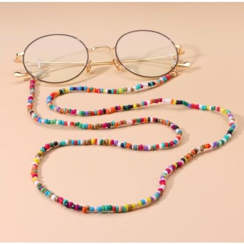 18 Colors Stylish Reading Glasses Chain Retro Beads Eyeglass Sunglasses Spectacle Cord Neck Strap String Mask Chain Eye wear