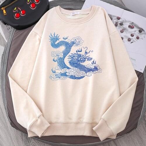 Awesome Japanese Dragon Printing Clothing Hoodies Casual Style Tracksuit For Men Autumn Loose Streetwear Oversized Sweatshirt
