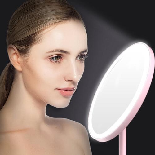 Adjustable Rechargeable LED Makeup Mirror Daylight Cosmetic Desktop Lamp Smart Fill Light Beauty Dormitory Makeup Bath Room