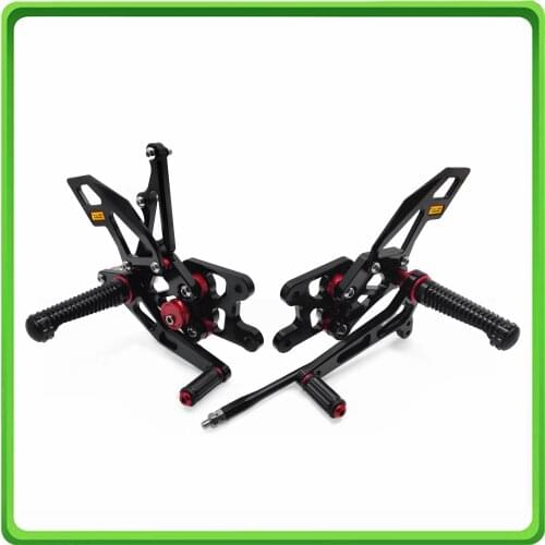 Adjustable Rearsets Rear set sets Footrest Foot Rest Pegs Pedal for Suzuki GSXR 1000 GSX-R1000 GSXR1000 2007-2008 K7 K8 Black