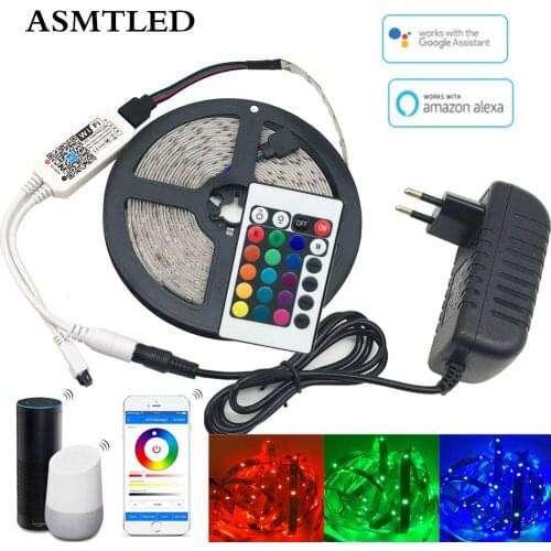 RGB LED Strip Led Light Tape SMD 2835 5050 5M 10M DC 12V Waterproof RGB Flexible LED Light diode Ribbon +WiFi Controller + Power