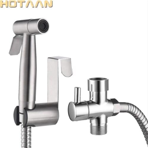 Handheld Toilet bidet sprayer set Kit Stainless Steel Hand Bidet faucet for Bathroom hand sprayer shower head self cleaning