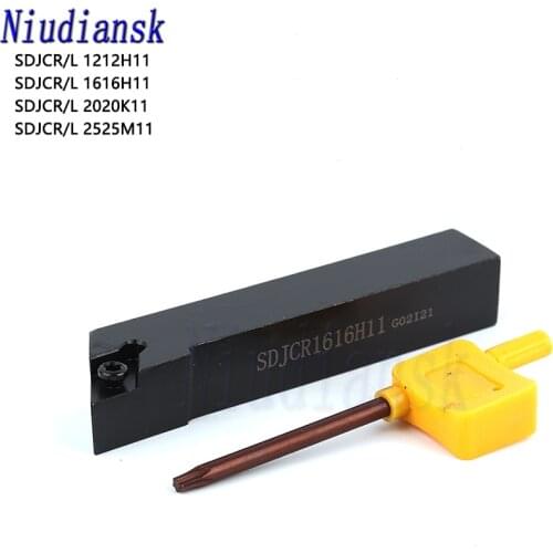 SDJCR2020K11 SDJCR2525M11 SDJCR Toolholders CNC Lathe Arbor SDJCR1616H11 Tungsten Carbide Insert External Turning Tool Holders