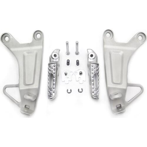 Aftermarket free shipping motorcycle parts Silver Rear Passenger Foot Pegs Bracket fit For Honda CBR600RR CBR RR 2003 2004