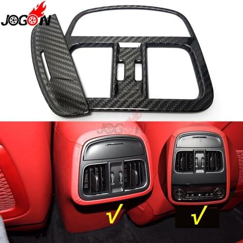 Carbon Fiber For Maserati Levante SUV 2017 2018 2019 Car Interior Trim Rear Seat Air Condition AC Vent Panel Cover Accessories