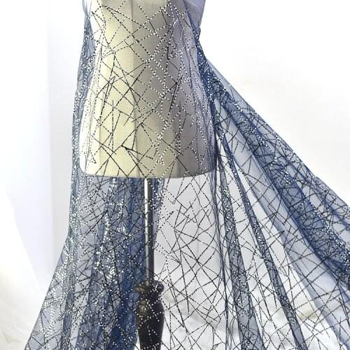 1m/Lot sequins oblique chamfer lace fabric wedding dress tutu fashion fabric handmade DIY accessories accessories