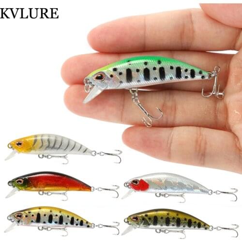 1PCS Minnow Fishing Lure 3D Eyes 50mm 5g Plastic Hard Bait Artificial Lures Wobbler Crankbait Winter Sea Fishing Bass Tackle