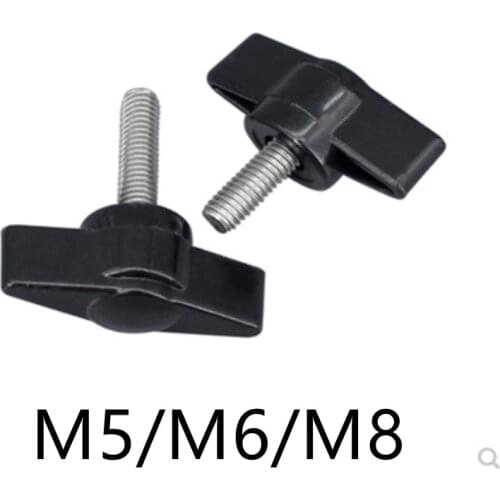 2-5pcs/lot M6 M8 T type Nylon Plastic Head Handle Thumb Screw Bakelite Bolt