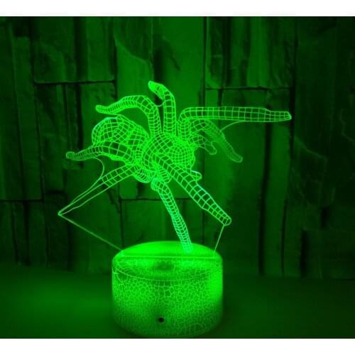 Animal 3d Led Night Light Colorful Remote Control Touch Creative Gift 3d Table Lamp Bed Room Light Decoration
