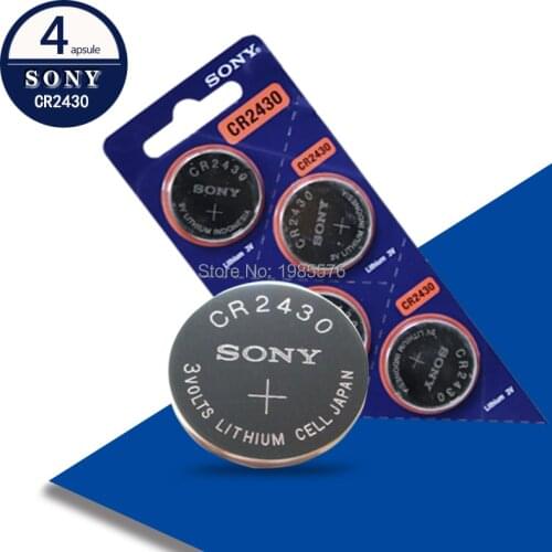 4pcs Sony Original Wholesale CR2430 DL2430 2430 3V Button Battery For Watch Toy Headphone