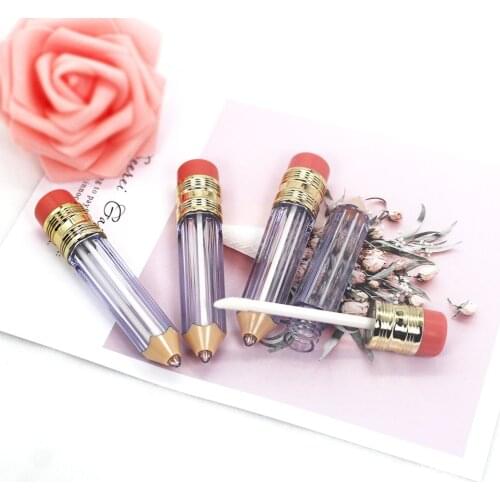 5ml Plastic Clear Empty Pencil Lip Gloss Tube Cosmetic Red Lipgloss Stick Packaging Container