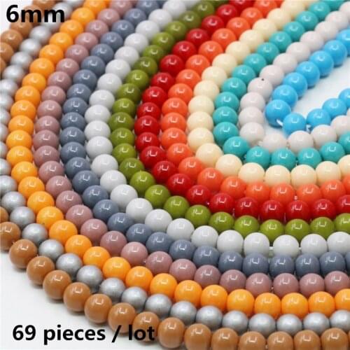 6mm Multicolor Round Shell Pearl Beads SeaShell DIY Loose Beads Hand Made Women Jewelry Making Design New For Necklace&Bracelet