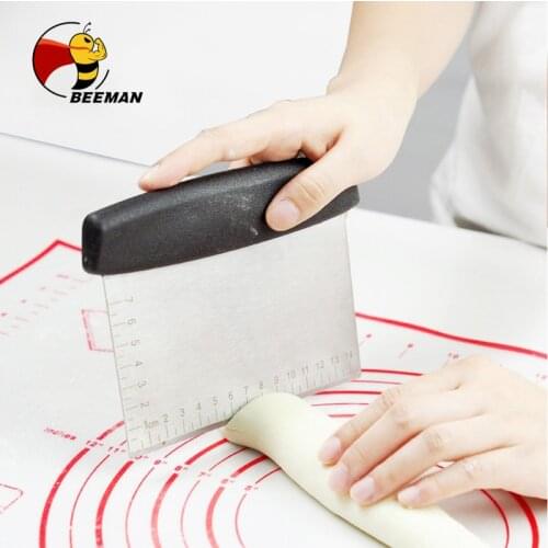 Beeman Multi-purpose Stainless Steel Scraper & Chopper Dough Scraper Pizza Dough Cutter Kitchen tools