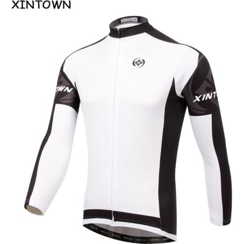XINTOWN White Cycling Jersey Mountain Bike Long Sleeve Clothing /Jacket/Sport Riding Racing Clothes Bicycle Wear Ropa ciclismo
