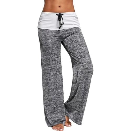 Drawstring Waist Flare Pants Sportswear Yoga Pants Femme Long Pants Sweatpants Wide Leg Pant Ladies Loose Sportwear