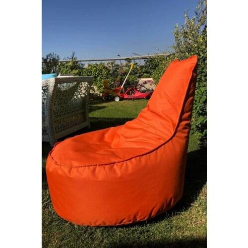 Decorative Pear Seat & Puff Orange (waterproof)