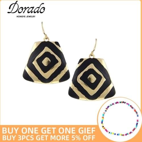 Dorado Enamel Drop Earrings For Women Retro New Alloy Female Dangle Hanging Fashion Wedding Party Ear Jewelry Brincos 2021