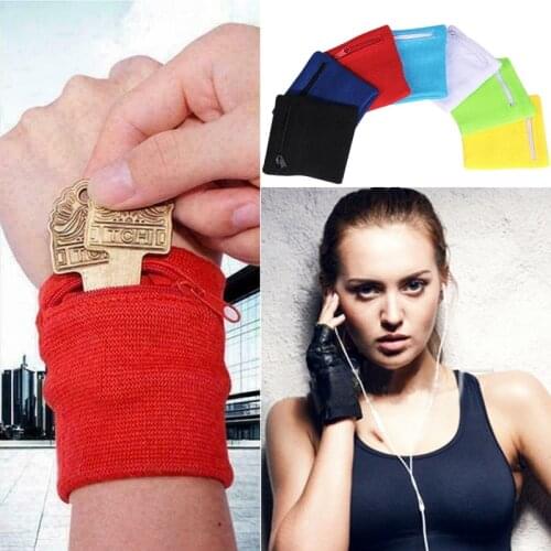 Travel Wrist Wallet Pouch Portable Pocket Key Zipper Sport Wrist Belt Bag Running Travel Cycling Safe Sport Bag Camping Tool