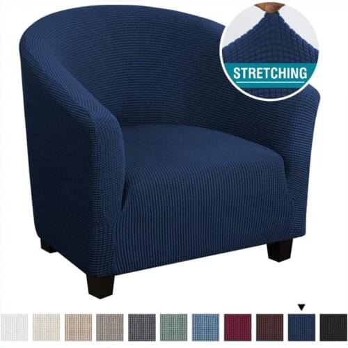 Elastic Single Club Universal All-Inclusive Semicircular Card Seat Cover Bar Hotel Restaurant Sofa Cover