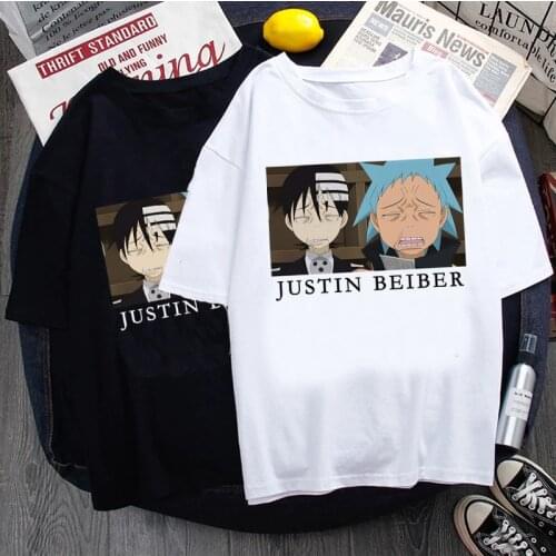 Hot Japanese Anime Soul Eater T Shirt Men Kawaii Summer Tops Cartoon Graphic Tees Manga Harajuku T-shirt Unisex Tshirt Male