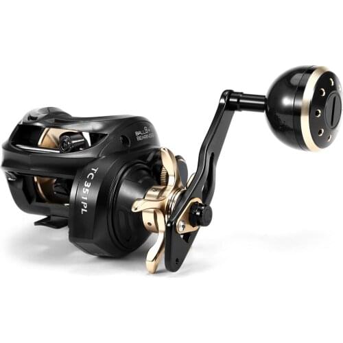 Carbon Fiber Baitcasting Reel 9+1BB Fishing Reel High Speed 6.3: 1 Gear Ratio Magnetic Brake System Baitcaster Reel