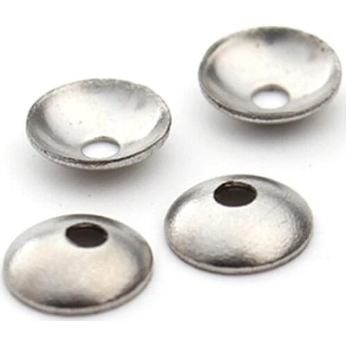 50pcs/lot Stainless Steel Charm Bead Caps Jewelry Connectors Filigree Spacer Bead Caps Findings Jewelry Findings Making End Caps