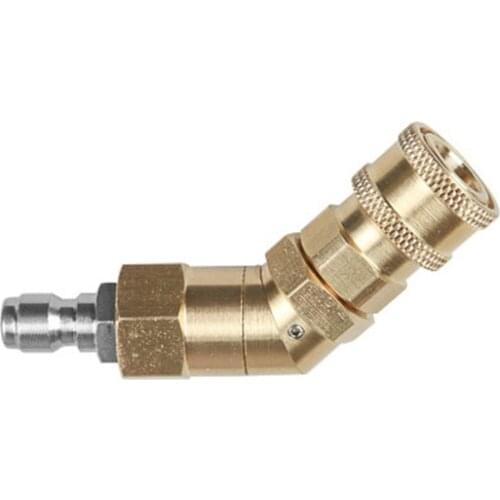 High Pressure Washer 1/4 Water Adapter Quick Joint Hose 360 Degree Angle Rotated Union Connection