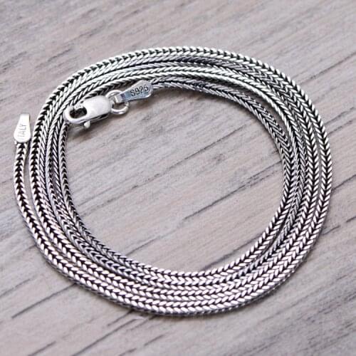 KJJEAXCMY f925 Sterling Silver Jewelry Necklace Pendant with chain and jadoku foxtail chain chain (1.6mm diameter) free shipping
