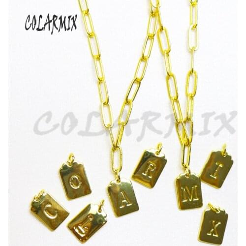 10 pieces Alphabets link necklace fashion letters necklace for women not fade color high quality accessories for women 50981