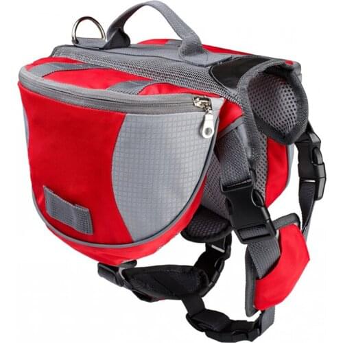 Portable Oxford Cloth Material Adjustable Dog Outdoor Backpack Saddle Bag Dog Supply For Camping Hiking Training